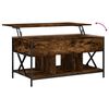 vidaXL Coffee Table Smoked Oak 39.4"x21.7"x19.7" Engineered Wood and Metal