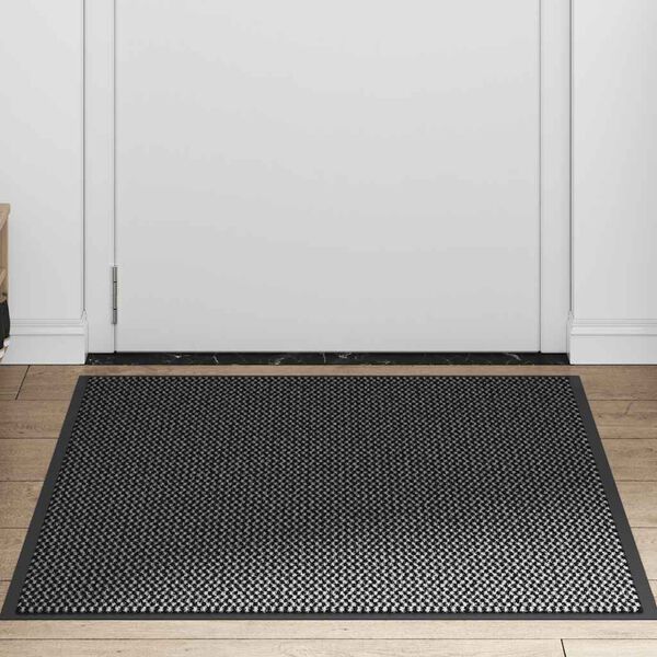 vidaXL Doormat Anthracite Polypropylene and PVC 35.4 x 59.1 in Non-slip