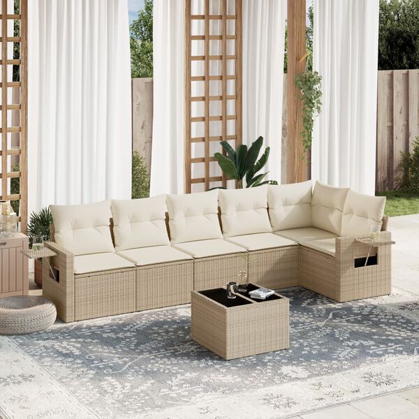 vidaXL Garden Sofa Set Beige