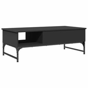 vidaXL Coffee Table Black Engineered Wood Medium Coffee Table