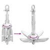 vidaXL Folding Anchor Silver 1.5 lb Hot Dip Galvanized Cast Iron