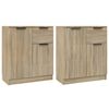 vidaXL Sideboards 2 pcs Sonoma Oak 23.6"x11.8"x27.6" Engineered Wood