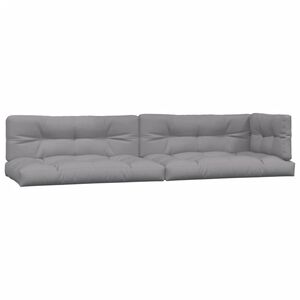 vidaXL Pallet Cushion Grey Polyester 47.2 x 31.5 x 4.7 in Modular