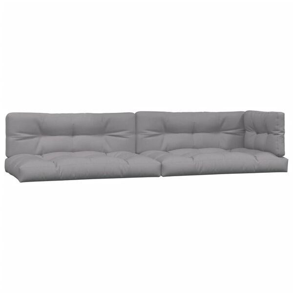 vidaXL Pallet Cushion Grey Polyester 47.2 x 31.5 x 4.7 in Modular