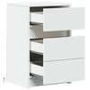 vidaXL Bedside Cabinet White Engineered wood Small Bedside Cabinet