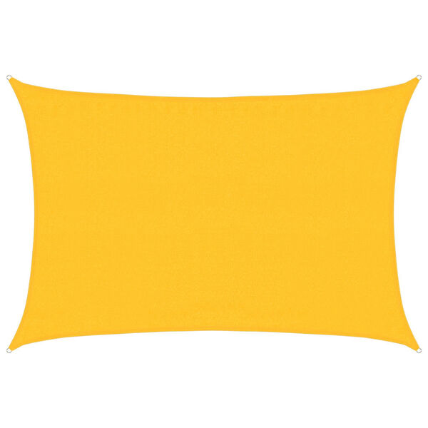 vidaXL Sunshade Sail 1.75 oz/ft² Rectangular Yellow 11.5x16.4' HDPE