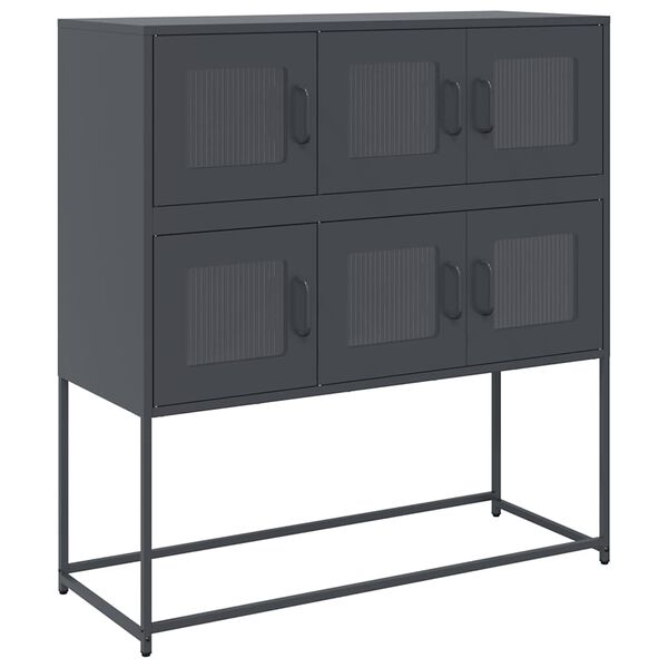 vidaXL Sideboard Anthracite Cold-rolled Steel 39.6 in Sideboard