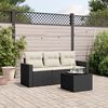 vidaXL Garden Sofa Set Black PE rattan Large Modular Garden Sofa Set