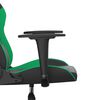 vidaXL Gaming Chair Black and Green Faux Leather Medium