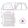 vidaXL Family Tent 10-Person Blue Quick Release Waterproof