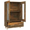vidaXL Highboard Smoked oak Engineered wood Tall Highboard Rectangular