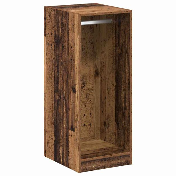 vidaXL Wardrobe with Shelf Old Wood 16.14 x 18.90 x 40.16 in