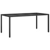 vidaXL Patio Dining Set Set of 8 Black Poly rattan 9 Piece Set