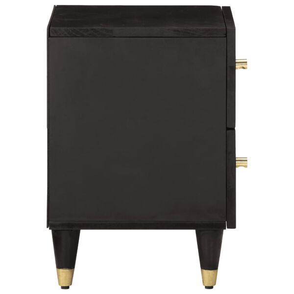 vidaXL Bedside Cabinet Black and natural wood Solid mango wood, iron
