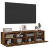 vidaXL TV Wall Cabinets 2 pcs Smoked Oak 23.6x11.8x11.8" Engineered Wood