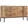 vidaXL Sideboard Natural Wood Solid Mango Wood Medium Sideboard