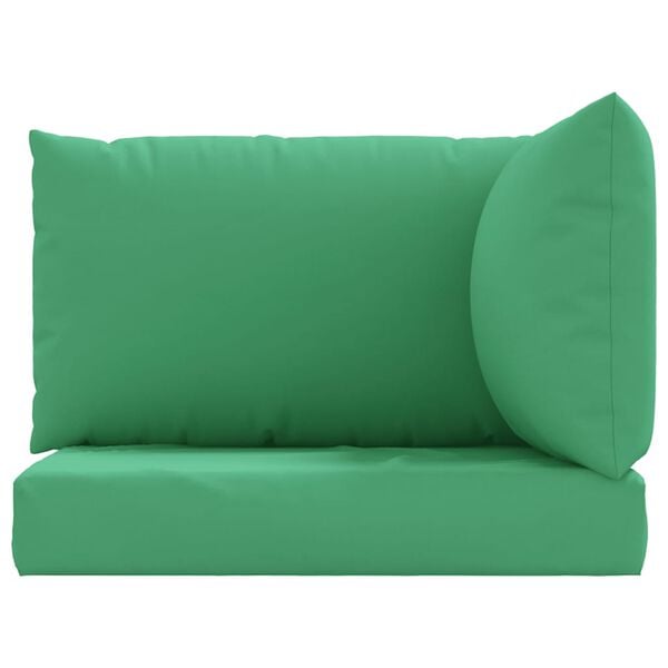 vidaXL Pallet Cushion Green Oxford fabric, Hollow fiber, Foam fiber