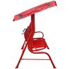 vidaXL Swing Chair Red Steel Child-sized Swing Chair Rectangular