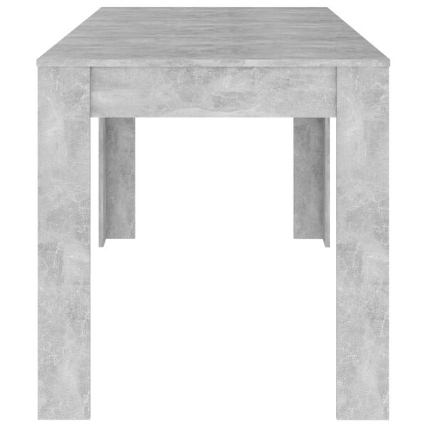 vidaXL Dining Table Concrete grey Engineered wood 55.1 in long Durable
