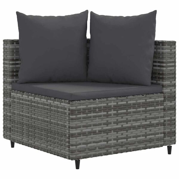 vidaXL Patio Sofa Set Set of 5 Gray, Anthracite