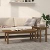 vidaXL Coffee Table Set Honey brown Solid pine wood Large Stackable