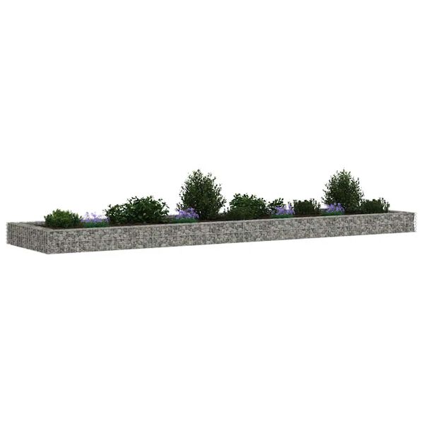 vidaXL Gabion Raised Bed Silver Galvanized Steel Large