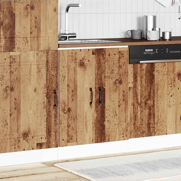 vidaXL Sink Base Cabinet Old Wood Engineered Wood 23.6 x 18.1 x 32.1 in