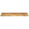 vidaXL Table Top 35.4"x11.8"x1" Rectangular Solid Wood Rough Mango