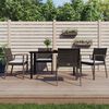 vidaXL Garden Dining Set Brown, Black, Cream White