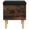 vidaXL Storage Bench Smoked oak and black cushion