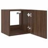 vidaXL TV Wall Cabinet Set of 2 Brown Oak Engineered wood Medium
