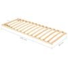 vidaXL Slatted Bed Base Natural Solid beechwood, birch plywood