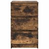 vidaXL Bedside Cabinet Smoked Oak Engineered Wood Small Bedside Cabinet