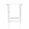 vidaXL Side Table White Solid Poplar Wood Small Foldable End Table