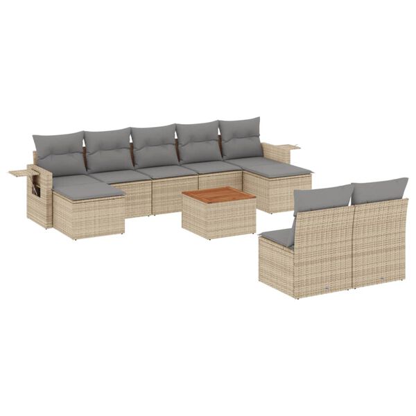 vidaXL Garden Sofa Set Mix Beige
