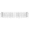 vidaXL Gabion Raised Bed Silver Galvanized Steel Large Durable