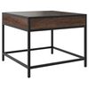 vidaXL Coffee Table Brown oak Engineered wood, glass, metal Medium