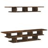 vidaXL TV Wall Unit Smoked Oak Engineered Wood Large TV Wall Unit
