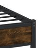 vidaXL Bed Frame Smoked Oak Steel 72 x 84 in Bed Frame Rectangular