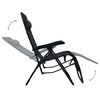 vidaXL Garden Chair Black Textilene, Steel Standard Foldable