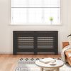 vidaXL Radiator Cover Black 59.8"x7.5"x32.1" MDF