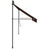 vidaXL Retractable Awning Orange and Brown Polyester with PU coating, Steel