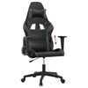 vidaXL Gaming Chair Black and Gray Faux Leather