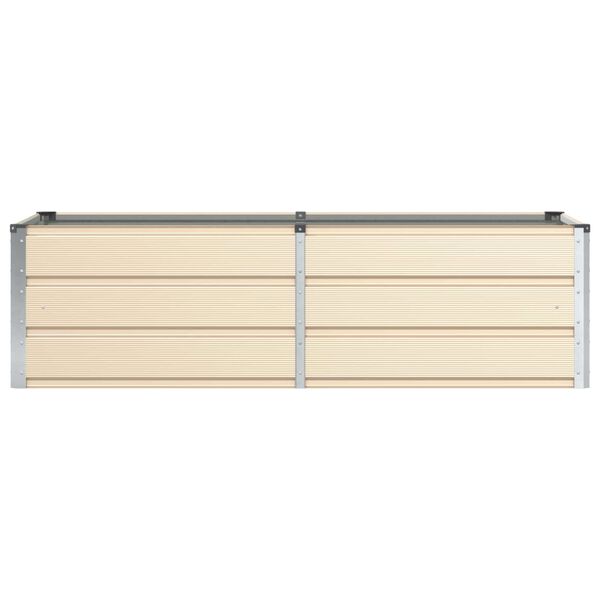 vidaXL Planter Ivory 62.99 x 31.50 x 17.72 in Steel