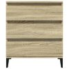 vidaXL Sideboard Sonoma Oak Engineered wood, metal Medium Sideboard