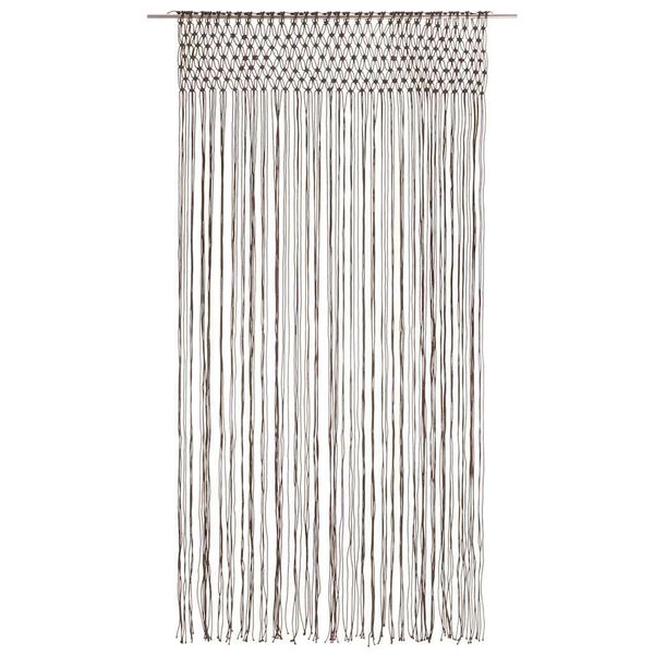 vidaXL Macrame Curtain Taupe 55.1x94.5" Cotton