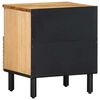 vidaXL Bedside Cabinet Set of 2 Brown Solid Mango Wood Medium