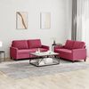 vidaXL Sofa Set Wine Red Velvet 2-seater Staple Piece Sofa Set