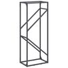 vidaXL Firewood Rack Anthracite 15.7x9.8x39.4" Cold-rolled steel