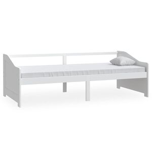vidaXL Day Bed White Solid Pinewood 35.4x78.7in